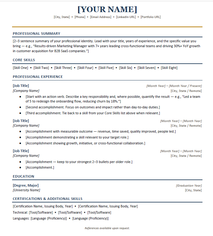 Resume Template